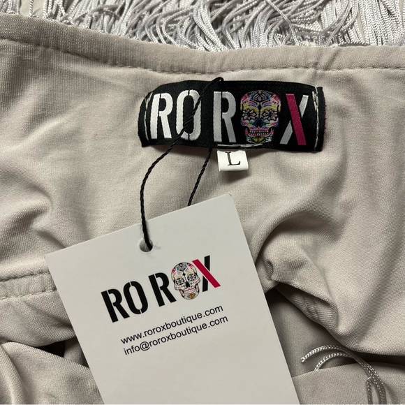 Rorox ladies 1920s style fringe flapper dress size large (NWT) - Picture 6 of 6